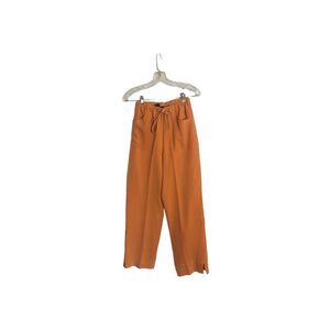 Terry Lewis NWT 100% silk elastic burnt orange pants size XS